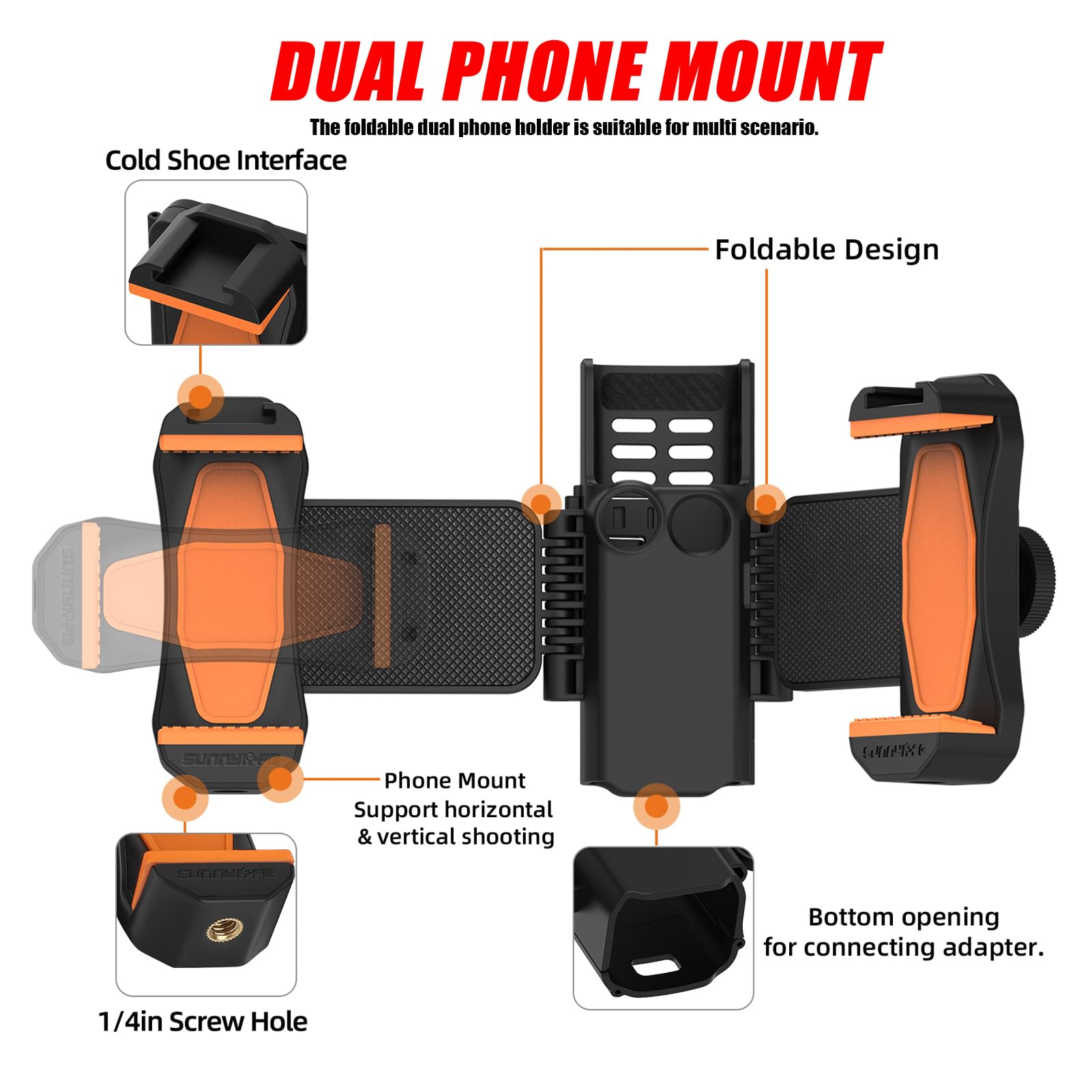Amazon.com : Pocket3 Dual Phone Extension Holder for DJI Osmo